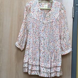 Anthropologie Maeve patterned colorful tunic